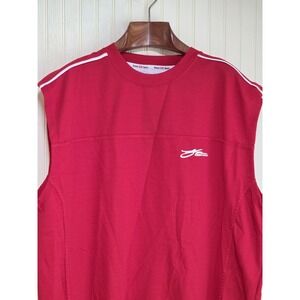 Koman Sport Shirt Mens 3XL Red Sleeveless Athletic Muscle Tank Tee Top Casual